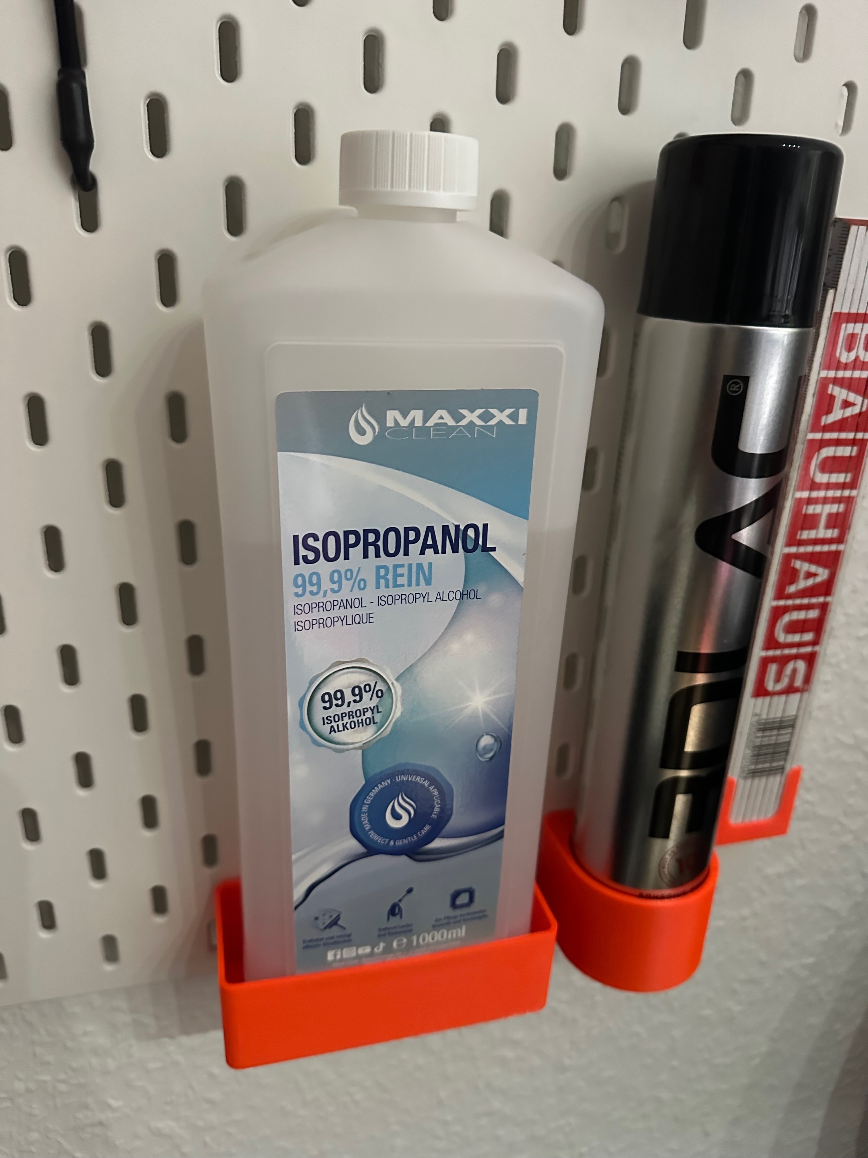 Ikea Skadis tray isopropanol alcohol