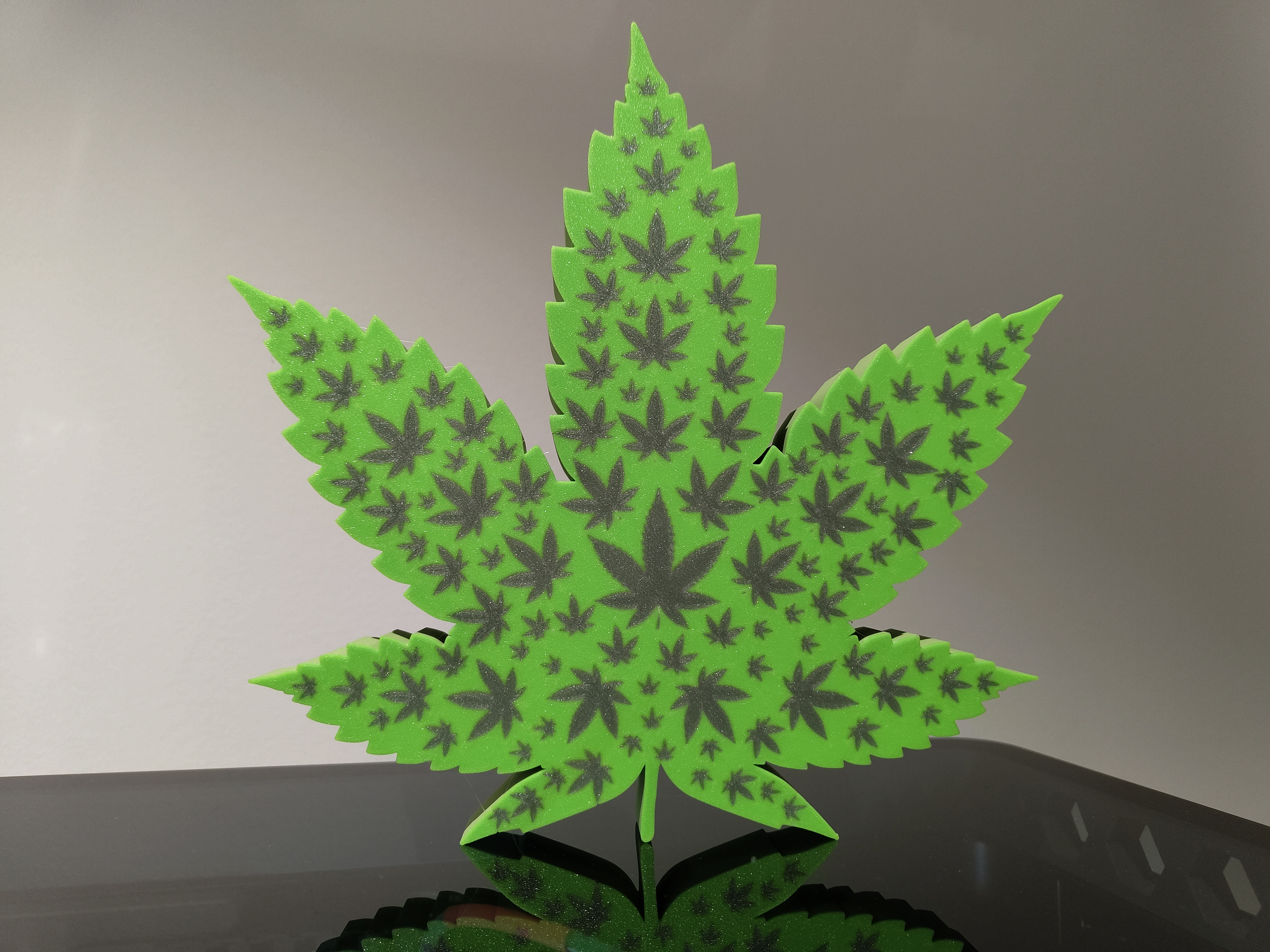 multicolor decorative cannabis plant HD