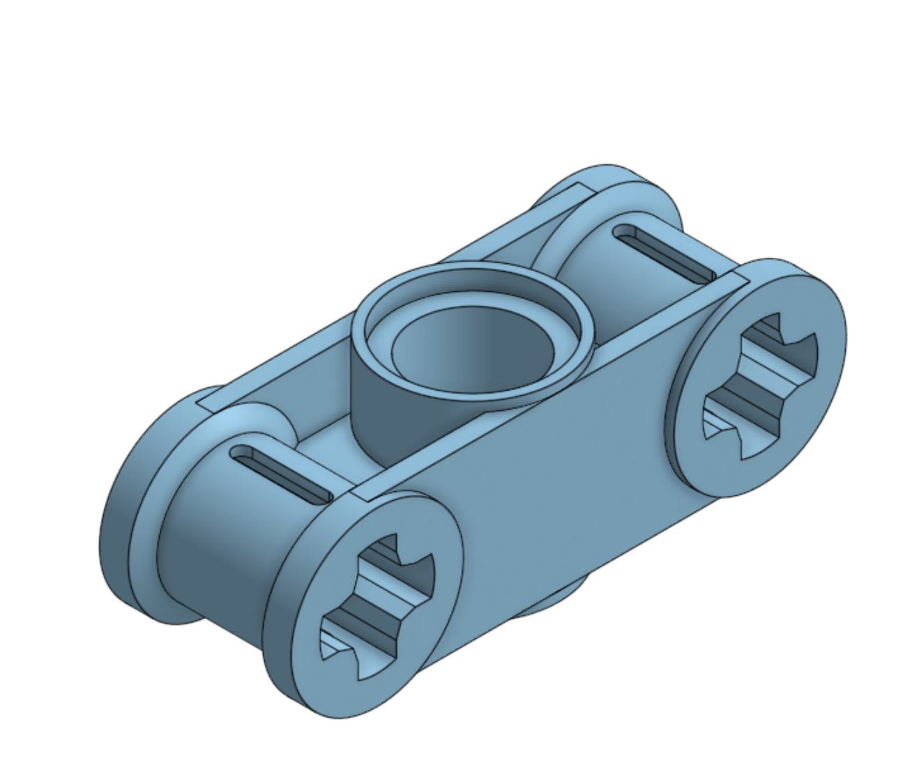 32184-Technic Axle and Pin Connector Perpendicular 3L with Center Pin Hole