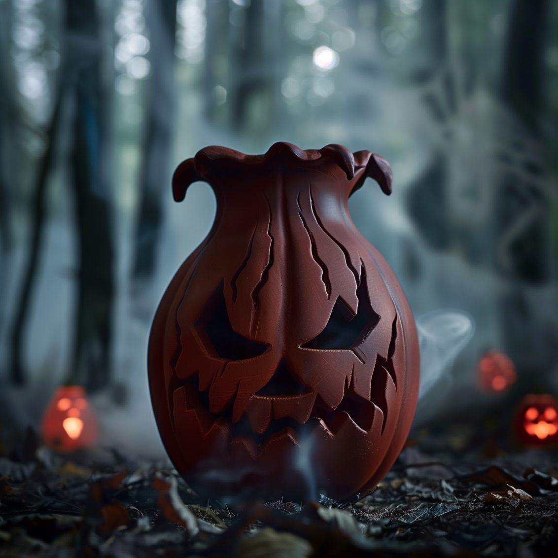 Creepy Pumpkin Vase