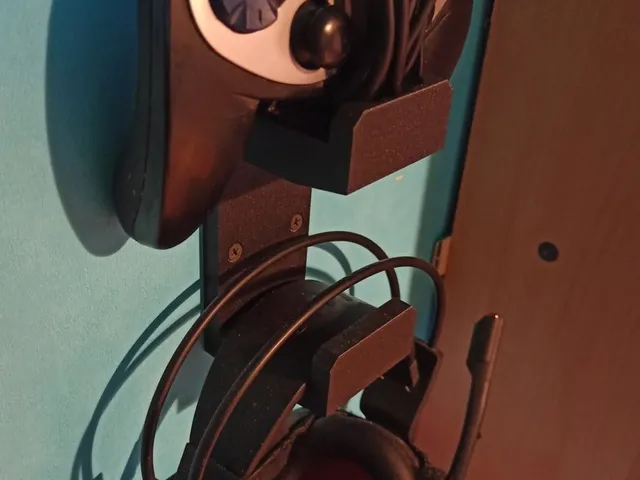Support mural pour casque gaming + manette