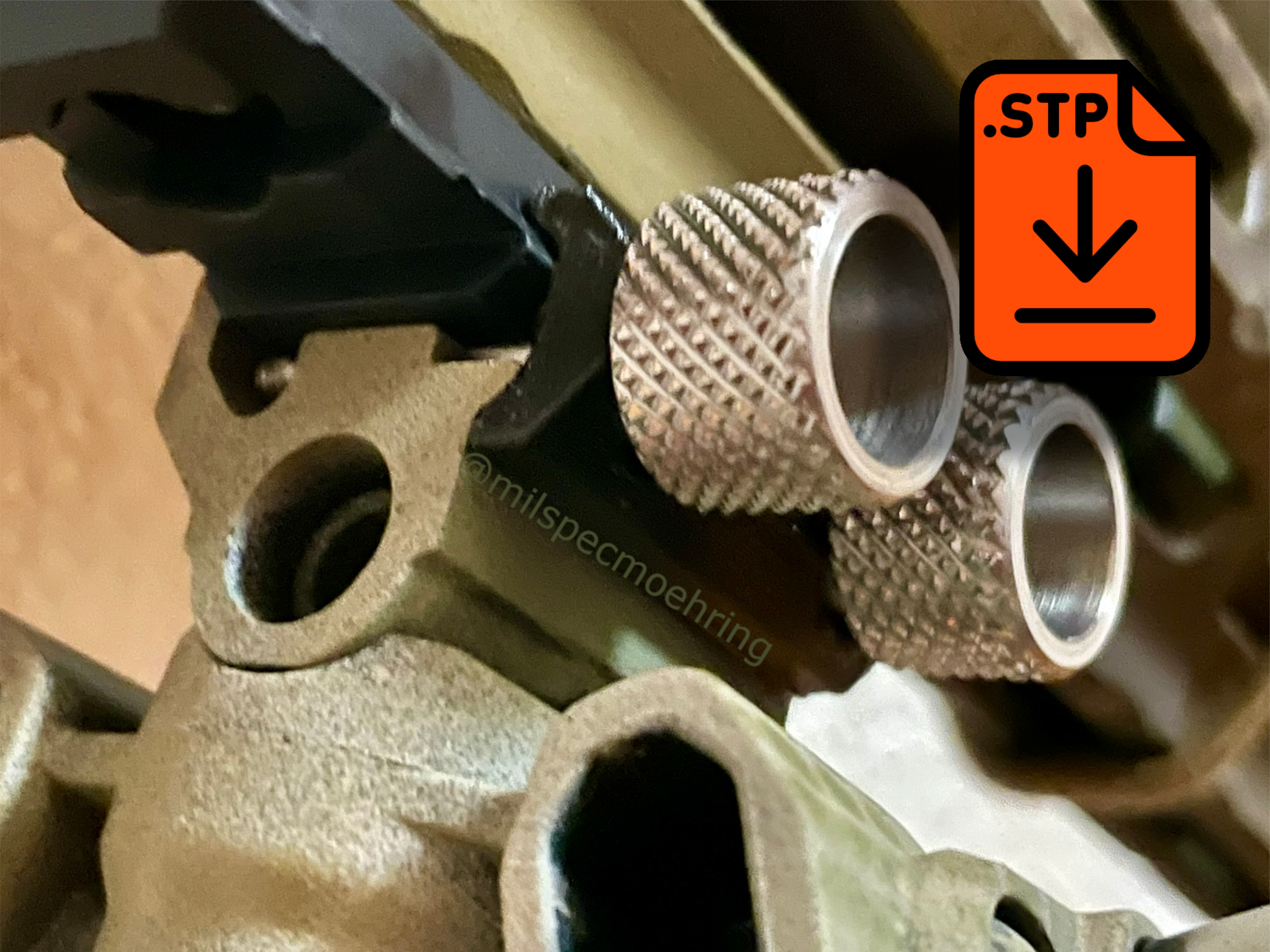 Magpul Picatinny Bipod Thumb Screws STEP File