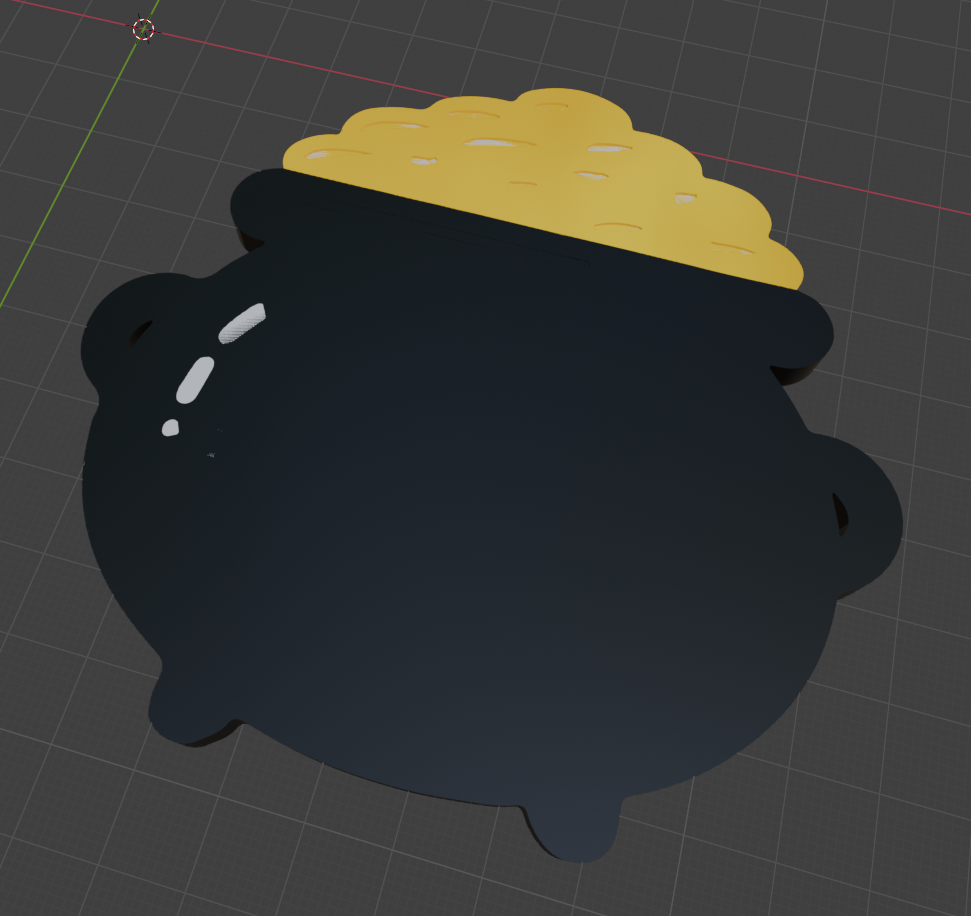 Pot of Gold Stud for Giant Lego Wreath