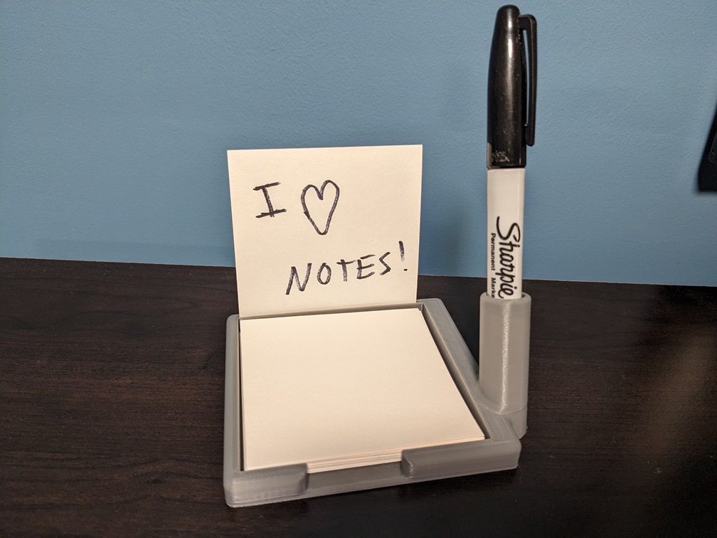 Modern Post-it Note & Pen Holder