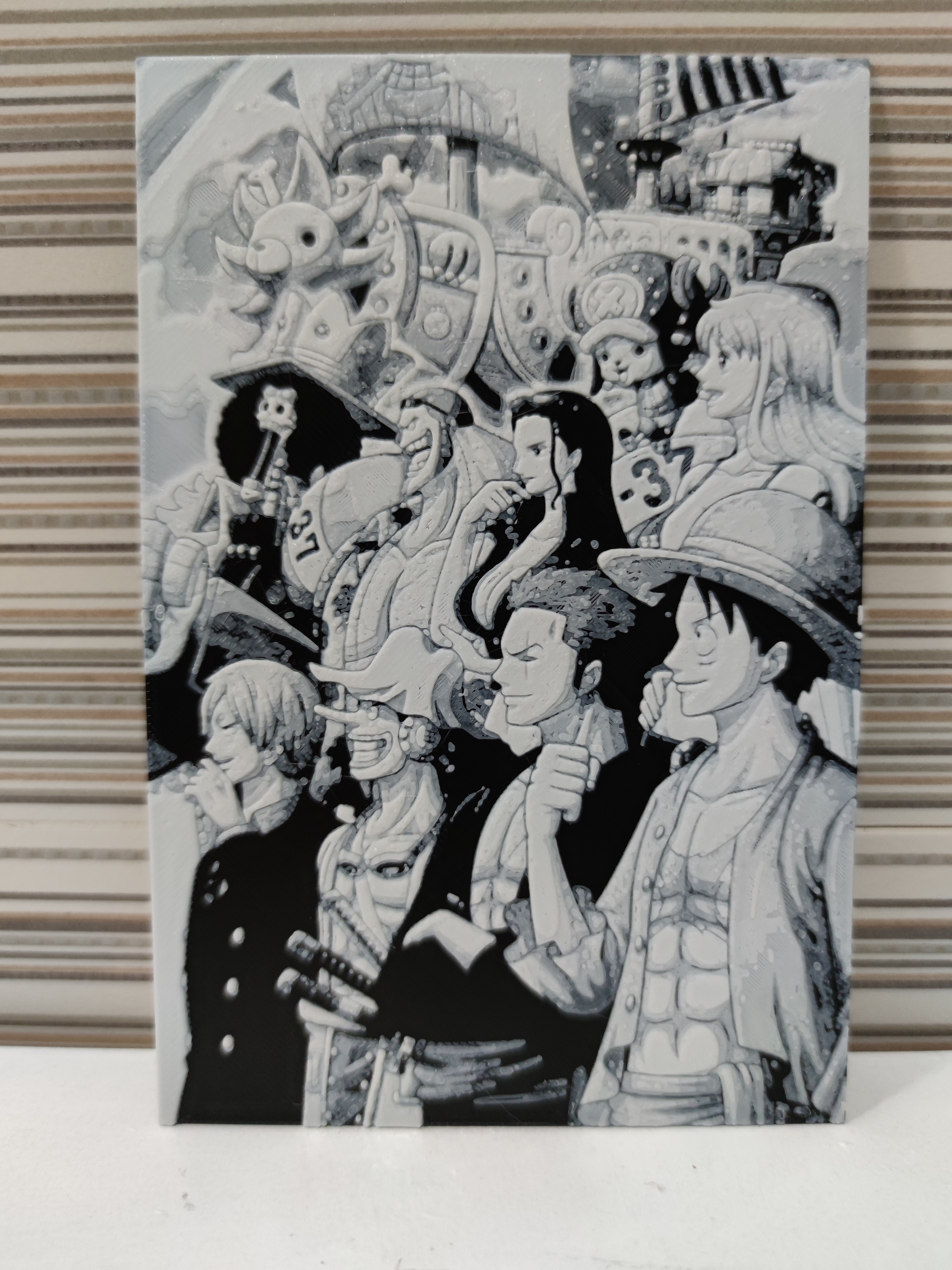 Hueforge One Piece characters looking into infinity
