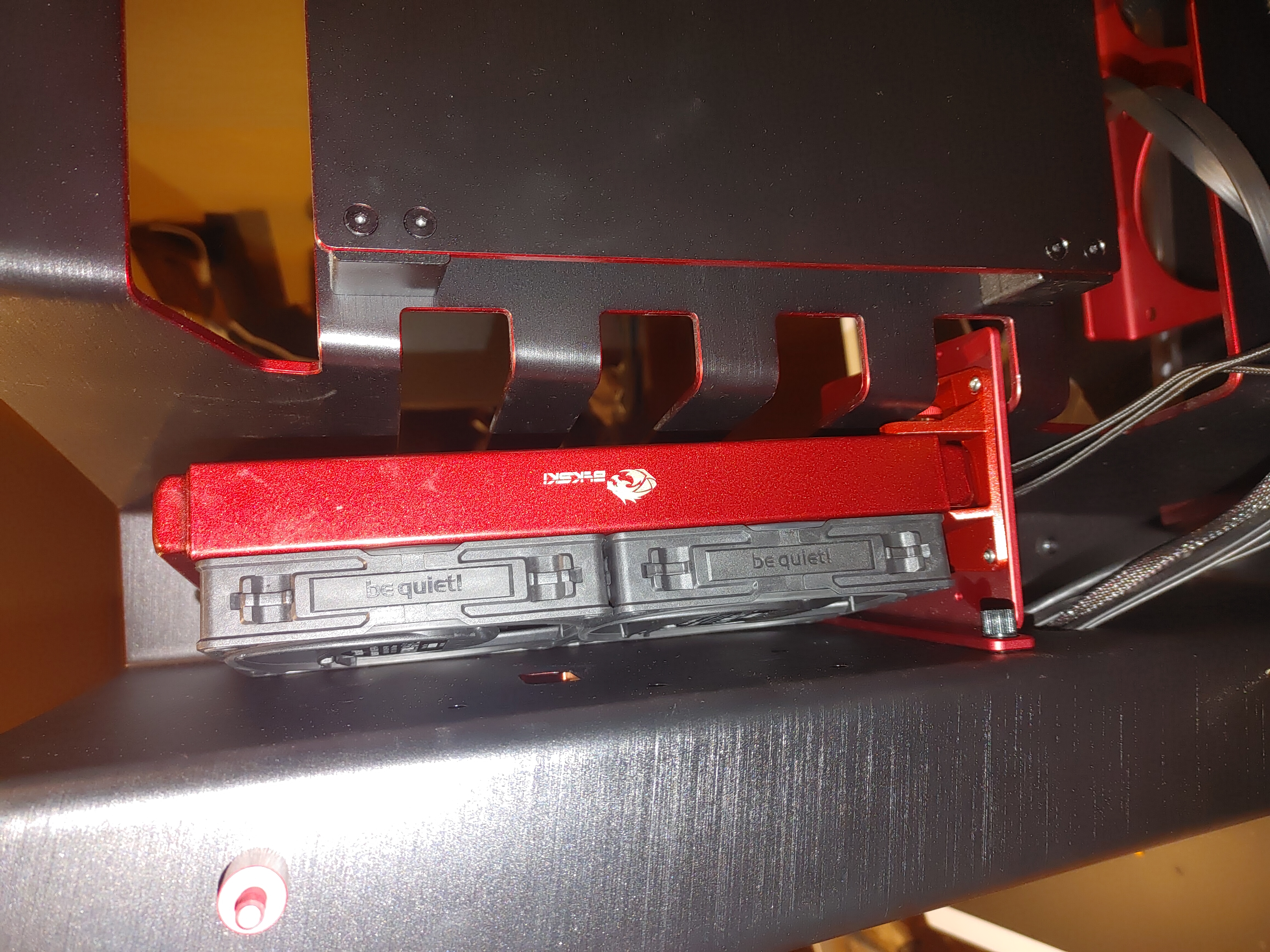 Vertical 240mm x 25mm raditor hard drive bay mount for InWin S-Frame case