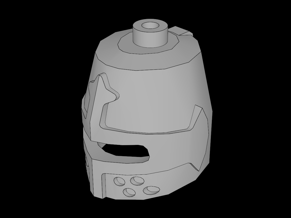 Lego Compatible (89520.dat) Minifig Helmet Castle Closed with Eye Slit