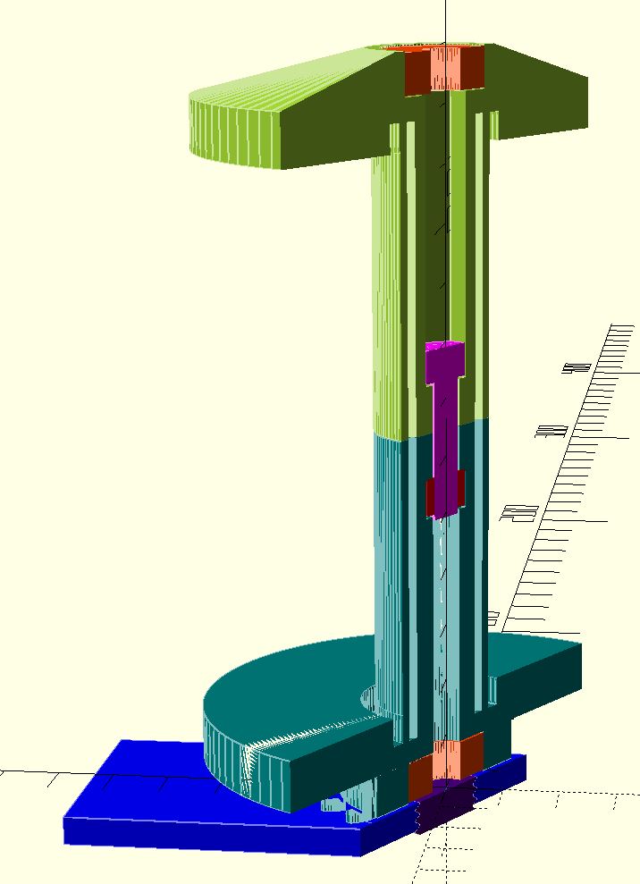 Parametric spool holder with bearings