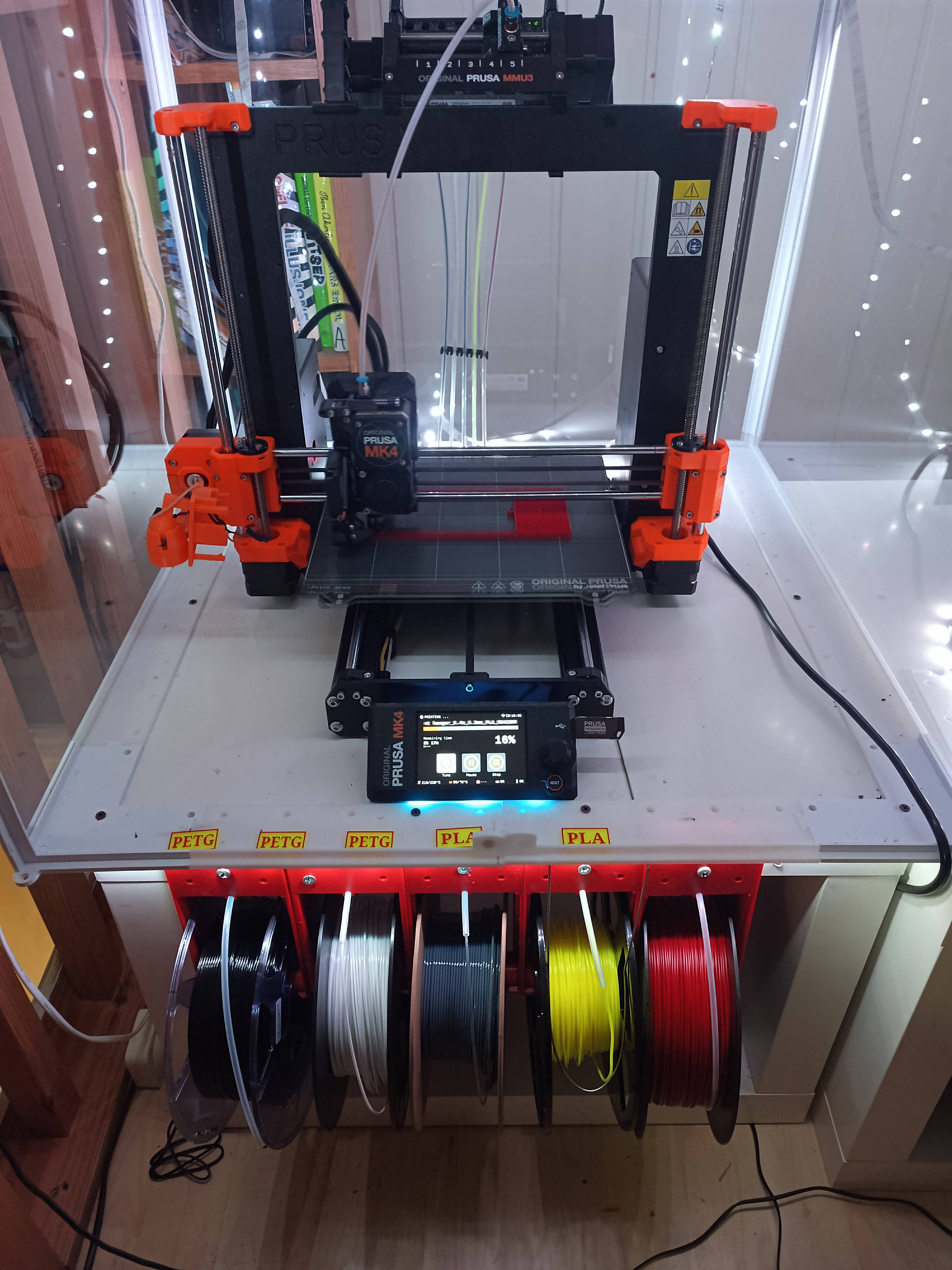 MMU3 filament hanger with buffer. por SveinHa Descargar modelo STL