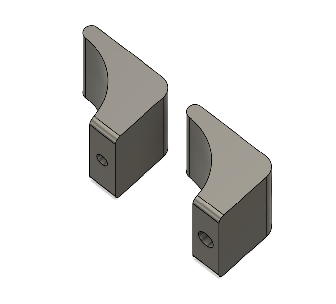 Simple furniture handle (M4 screw)