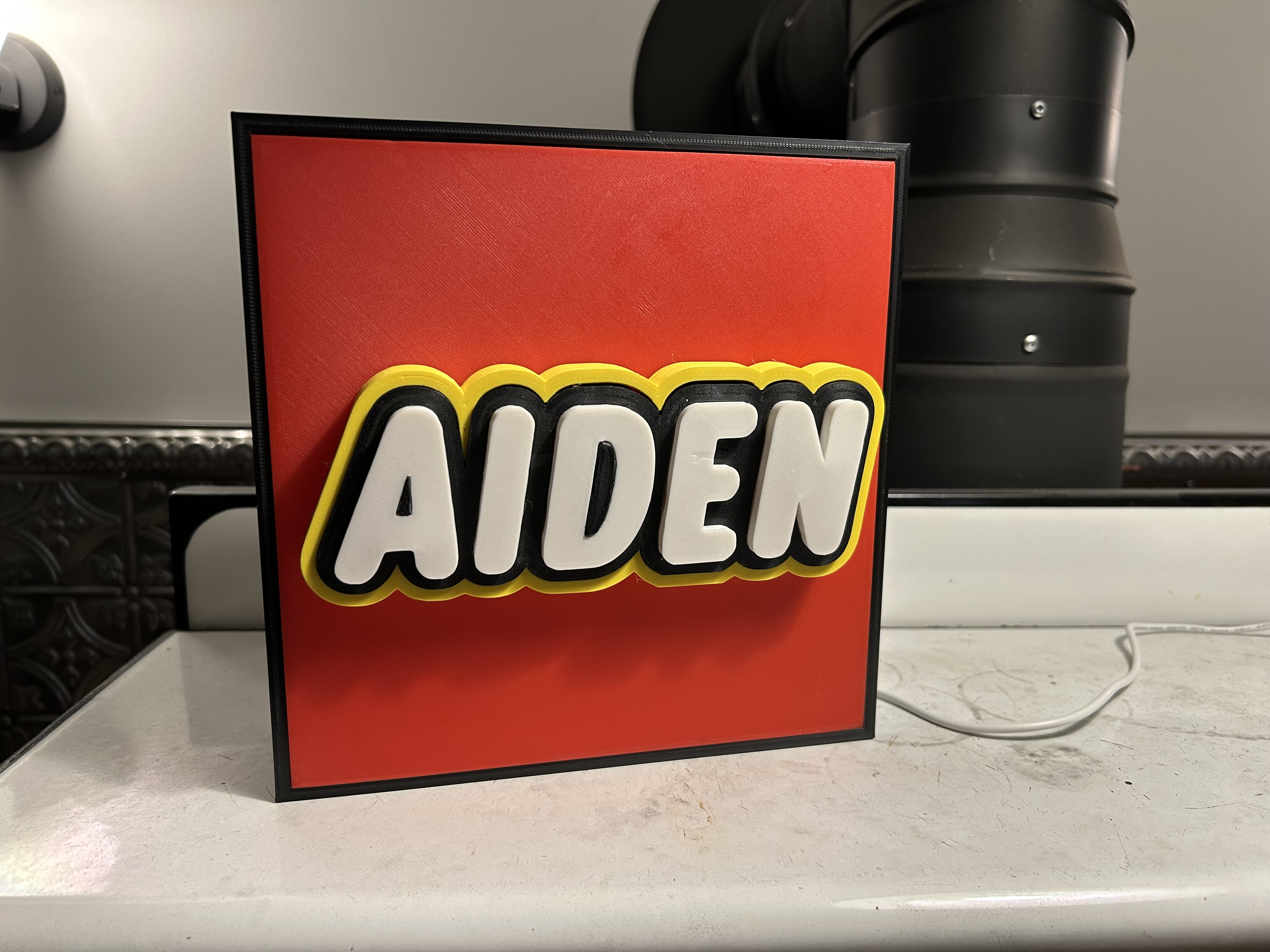 AIDEN Name Popular Building Blocks Sign