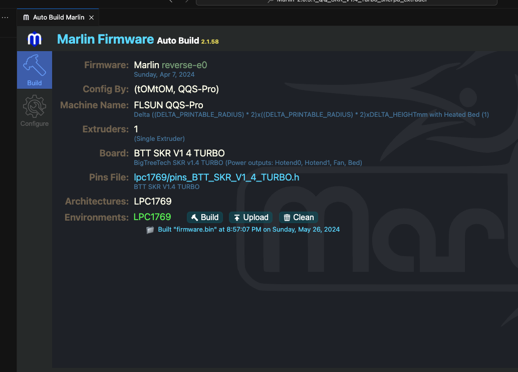 Marlin 2.0.9.1 QQS Pro SKR V1.4 Turbo Sherpa Extruder Source Code