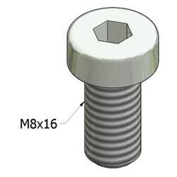 M8x16mm Coarse socket cap screw