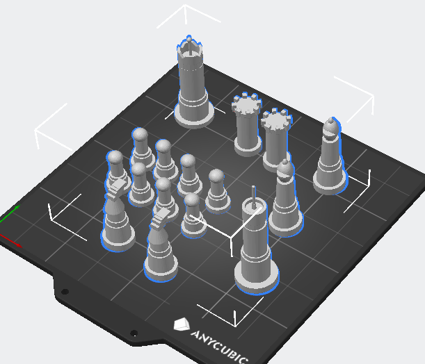 Blocky chess set