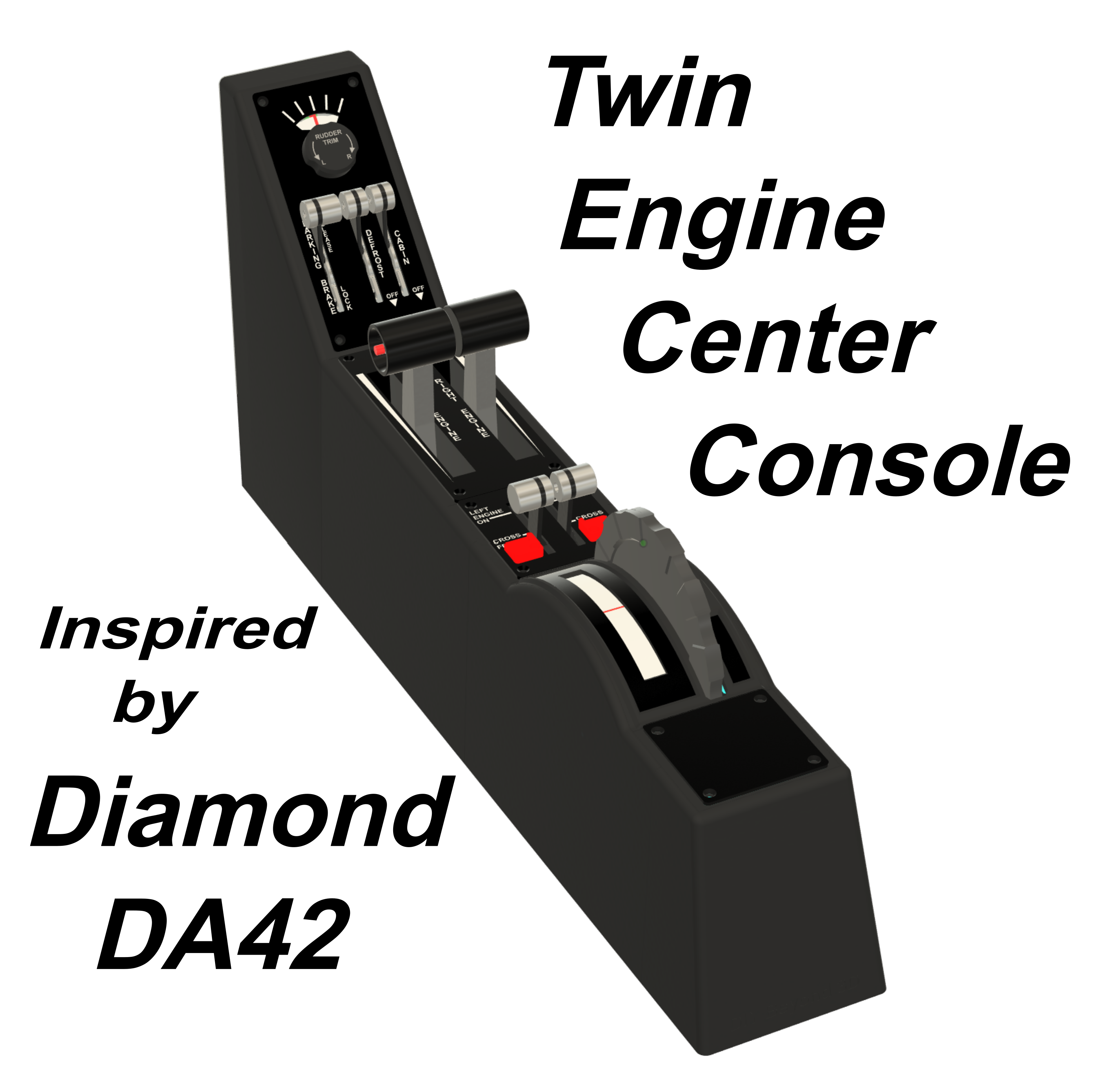 Inspired by Diamond DA42 – Fully 3D Printed DIY Dymon 4200 TE Center Console for Flight Simulator