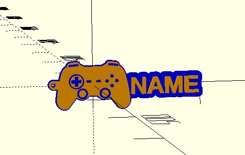 customizable video game controller keychain