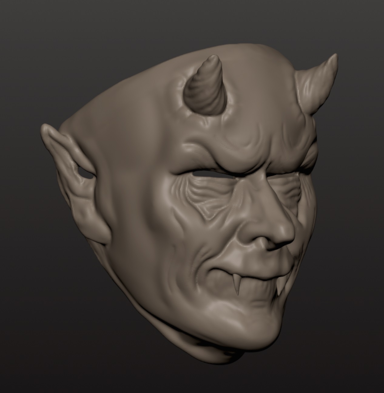 Evil Smiling Demon Mask — thumbnail 2