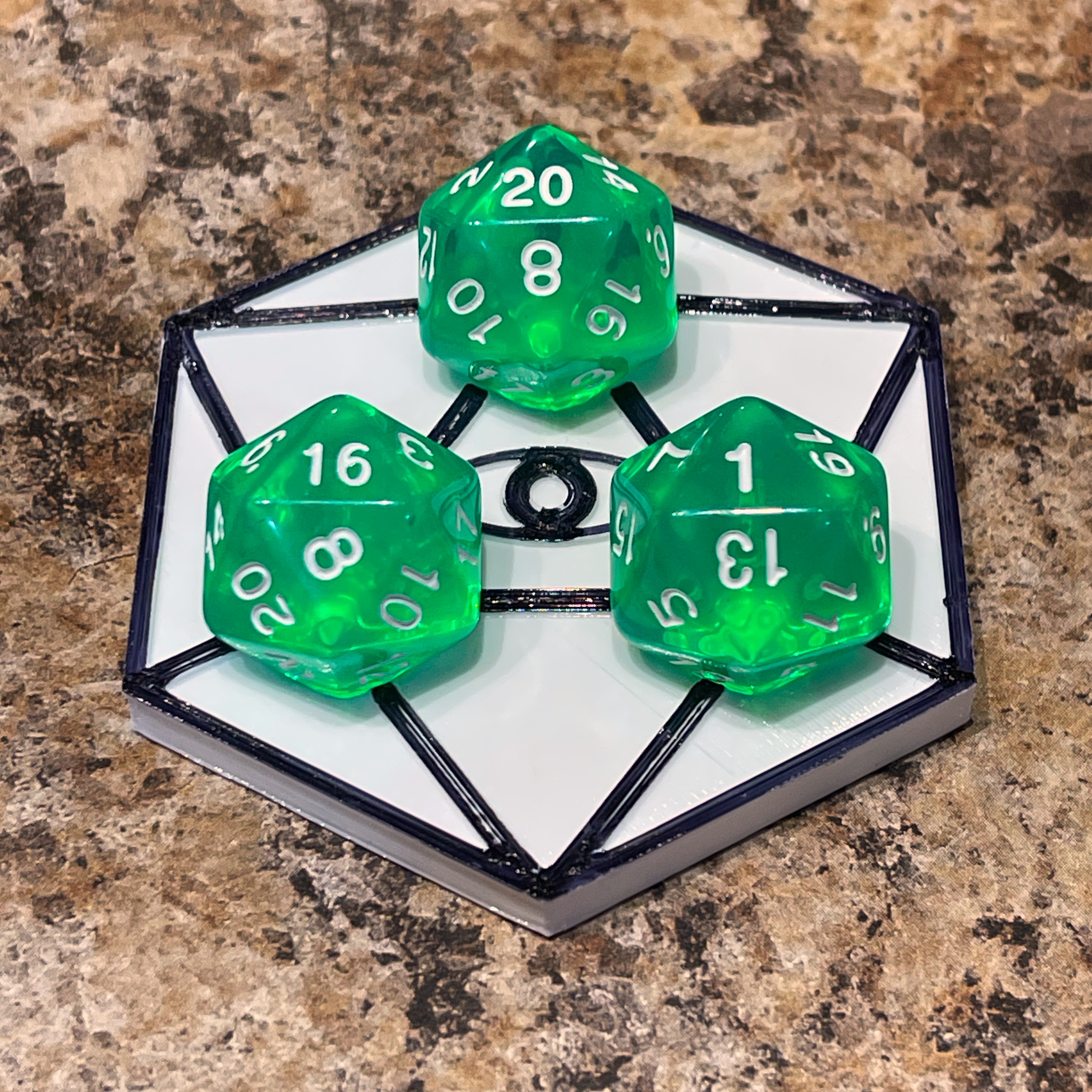 Icosahedron D&D D20 Portent Dice Holder