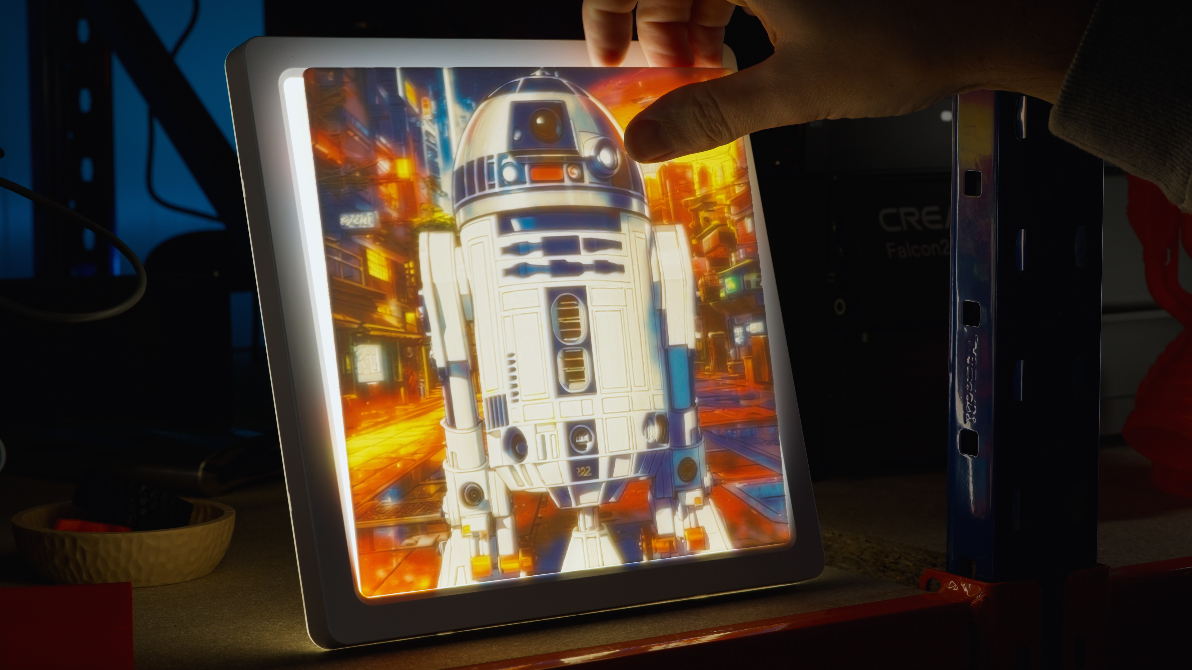 BLNAN LED Deckenleuchte Negativ-Ecken für CYMK Lithophane