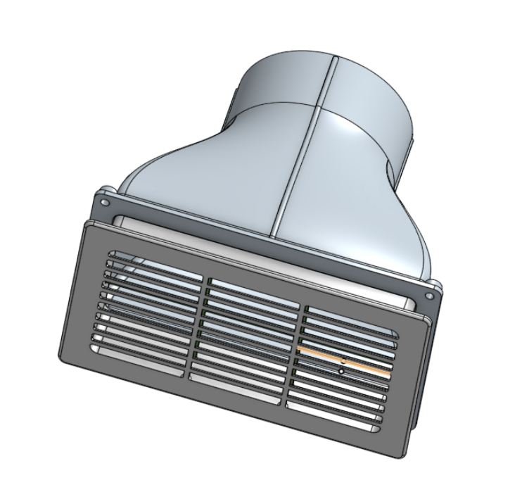 Plenum and grille for ventilation by sabin Download free STL model