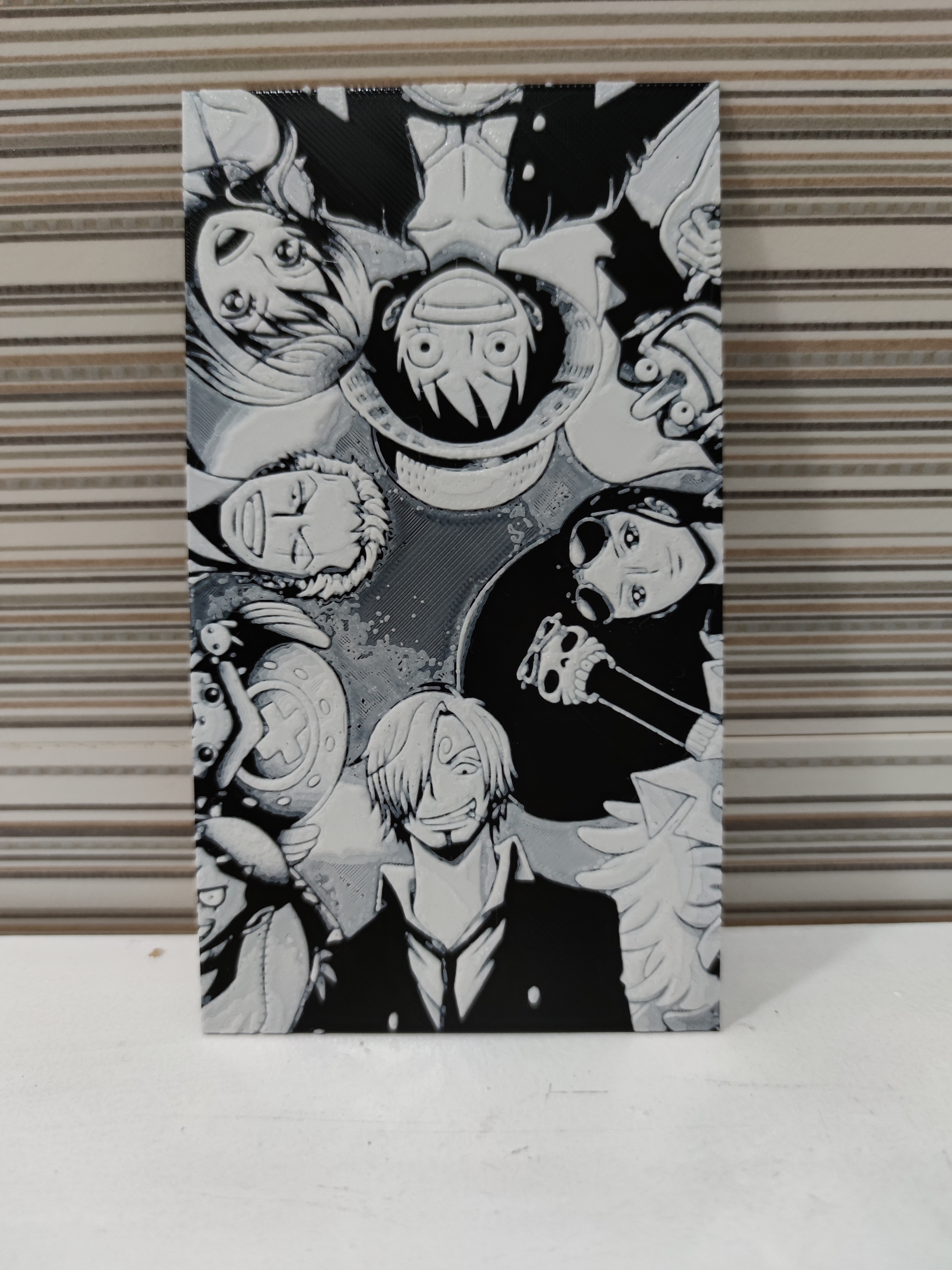 Hueforge selfie of Luffy's friends