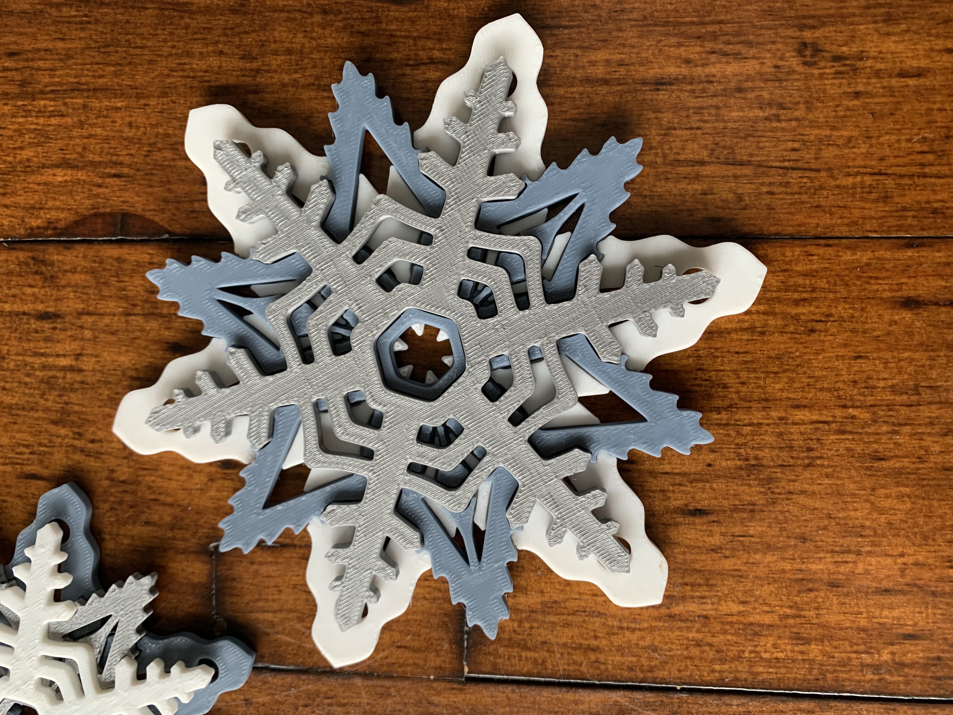 Interlocking Snowflake Coasters - Set of 3