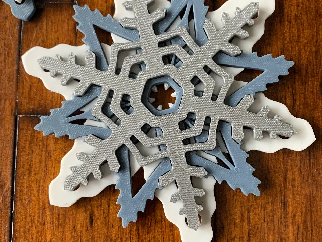 Interlocking Snowflake Coasters - Set of 3