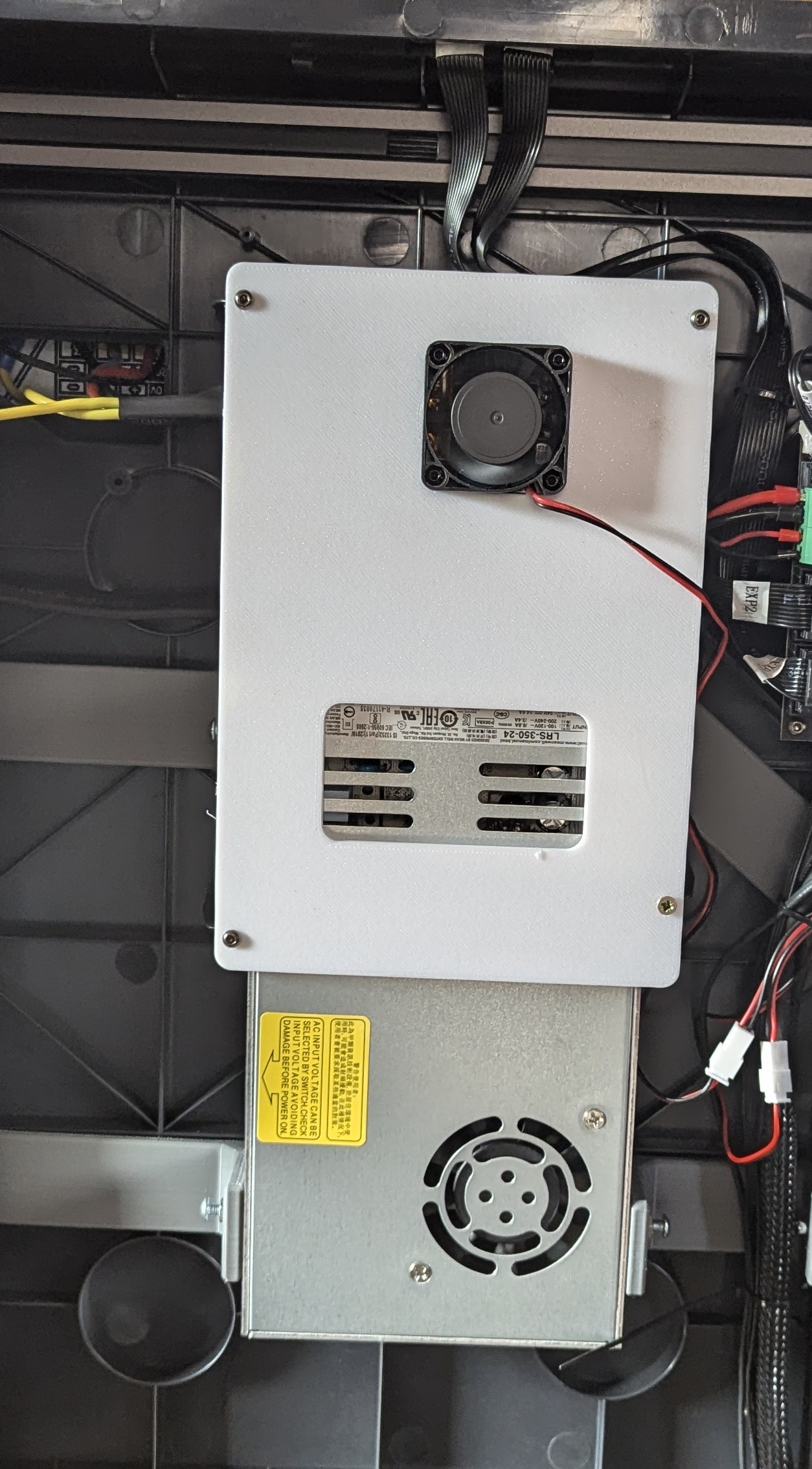Sovol SV08: Bracket and cover LRS-350-24 Meanwell
