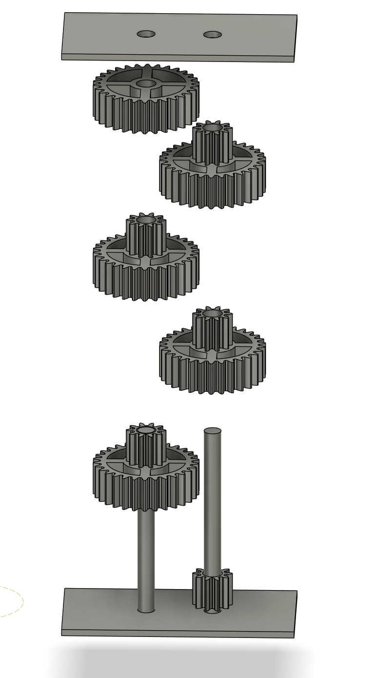 Miniatura 2 do modelo 3D Small gear train