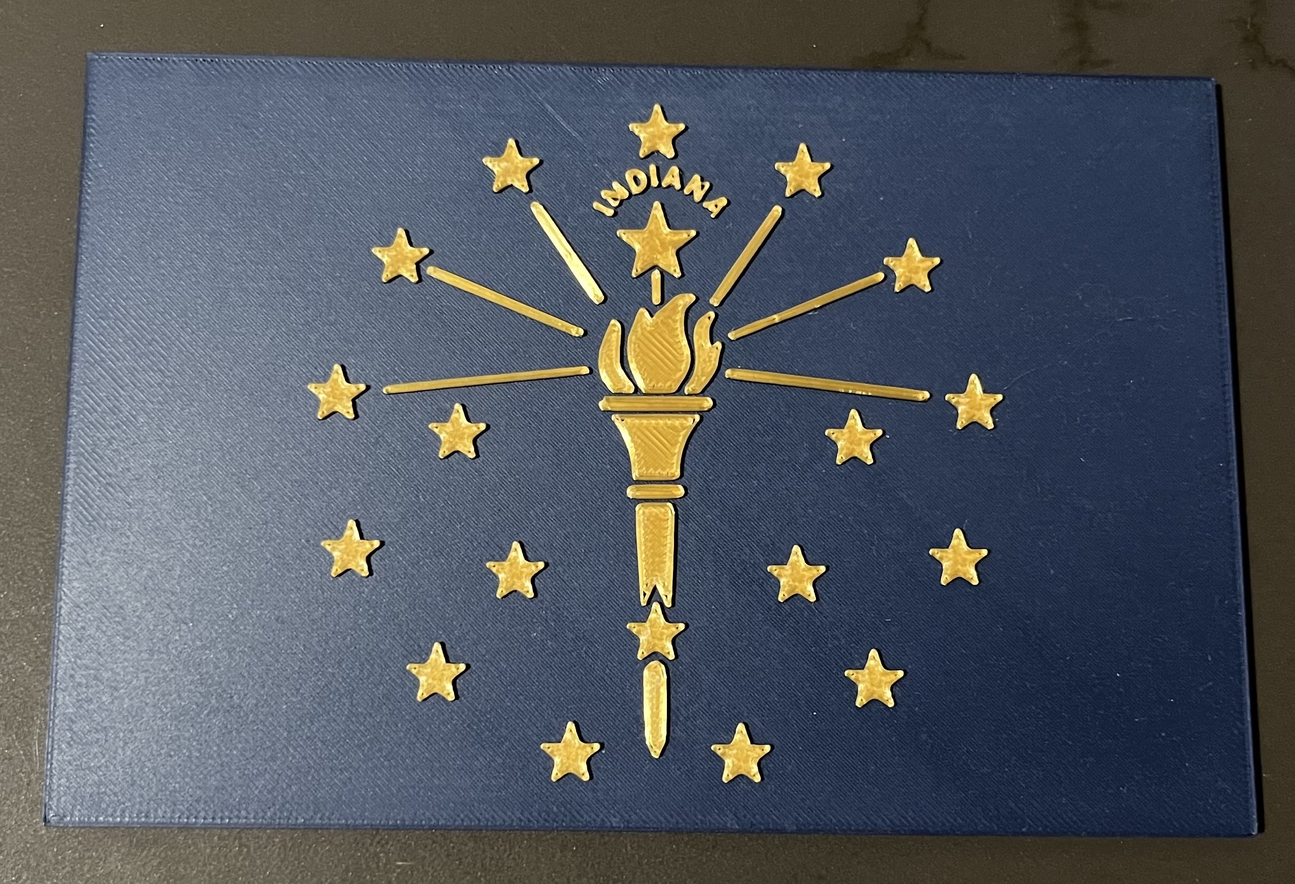 Indiana state flag (no mmu required)