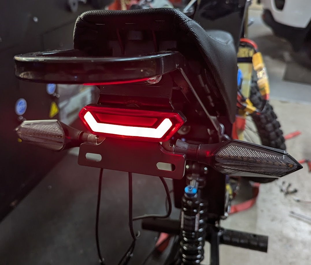(70mm) DIY Ebike Brake Light Stealth Bomber Frame Bracket