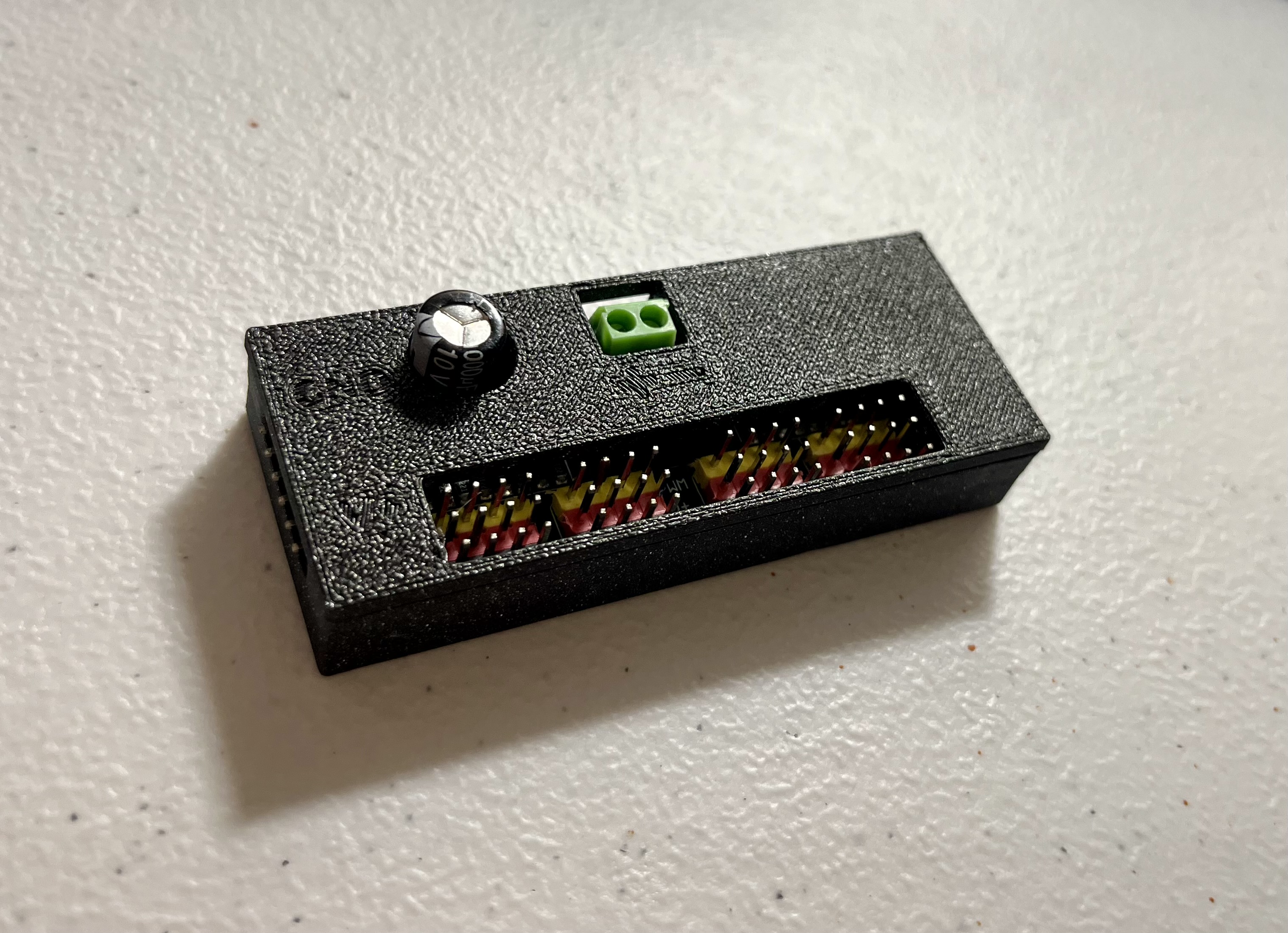 PCA9685 servo driver case with hole