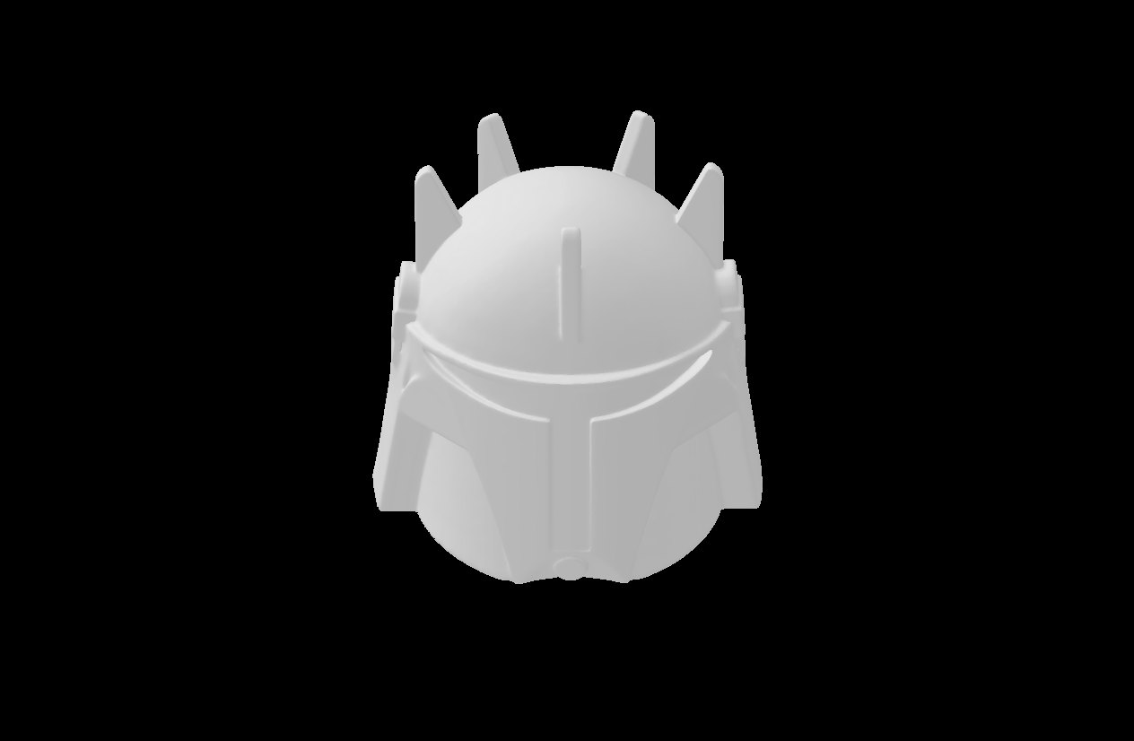 Lego Compatible (5681.dat) Minifig Headgear Helmet with 5 Spikes SW Moff Gideon with Visor and Cheek Indents Pattern