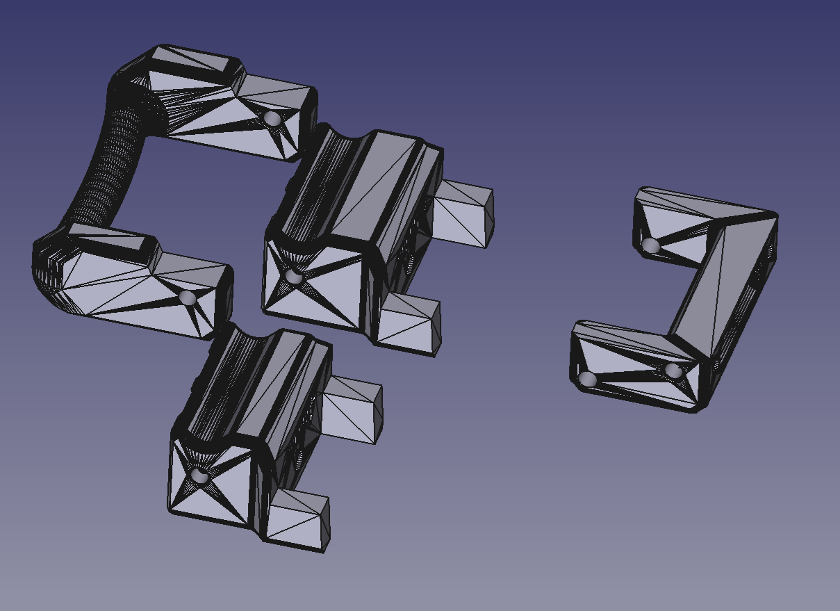 Tough latches with space for 1.8mm dowel pins