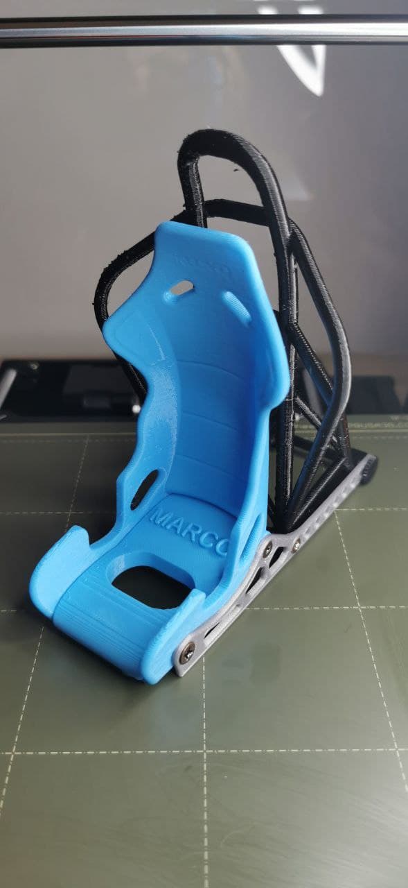 3D file Racing car seat phone stand with roll cage - Soporte de teléfono  Racing 🚗・3D printing model to download・Cults