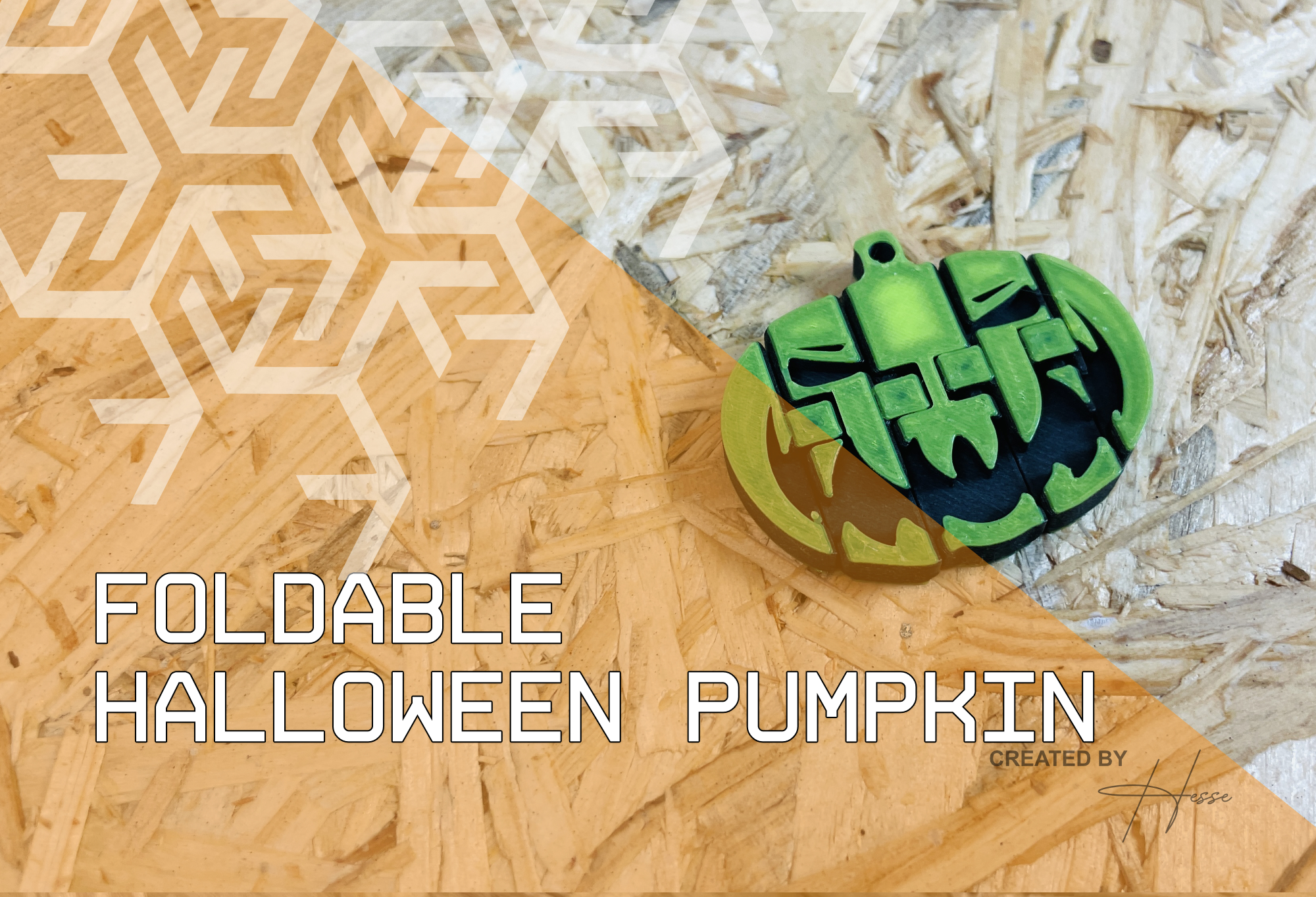 Foldable Halloween Pumpkin - Original 3D Printed Decoration