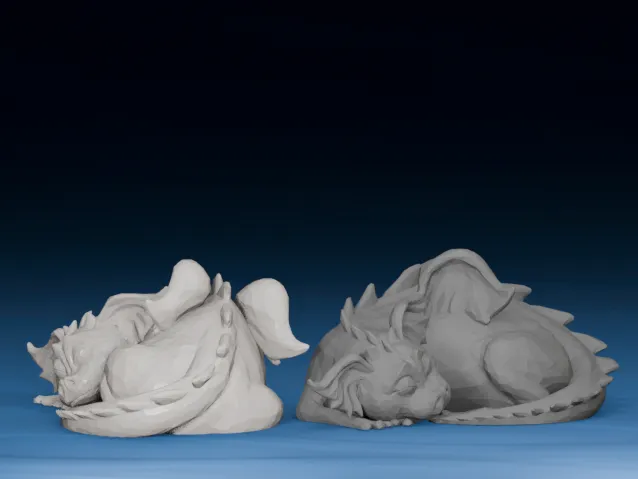 Cute Little Sleeping Baby Dragon