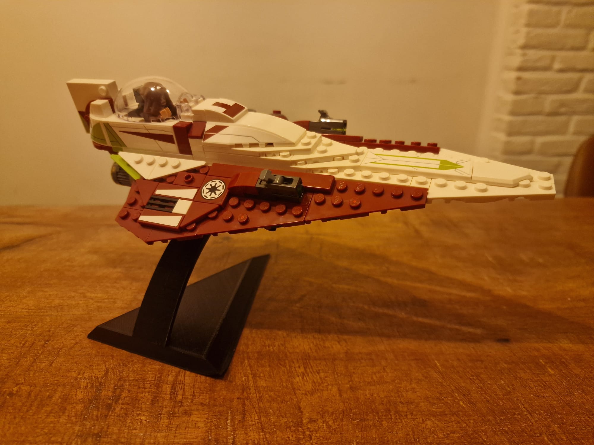 small lego ship display stand