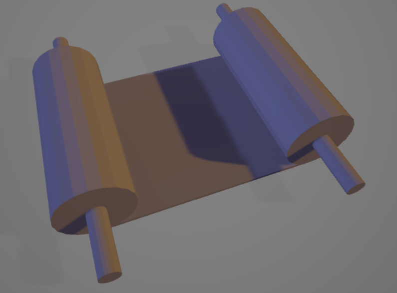 Torah (Bible) Scroll by unitMeasure Download free STL model