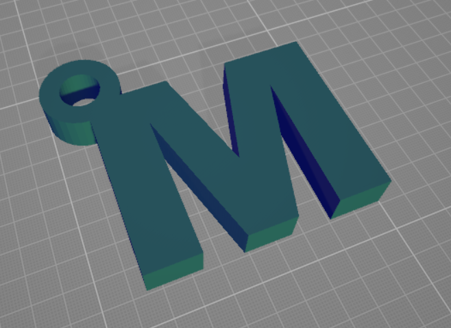 Miniatura 2 do modelo 3D M Keychain