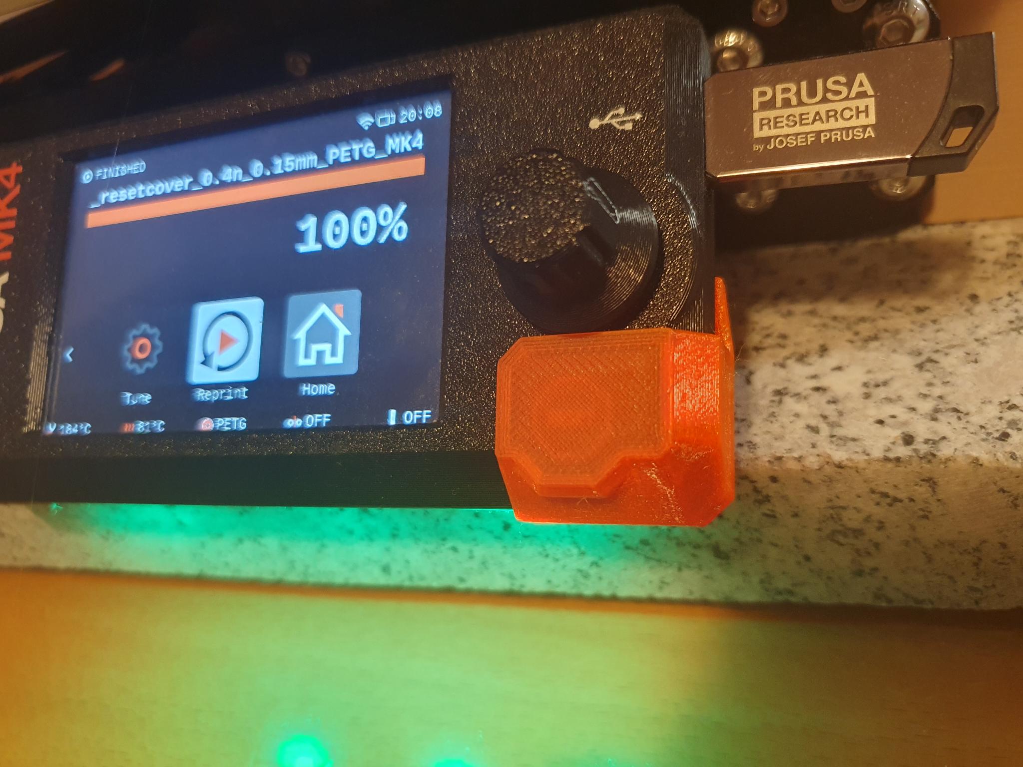 Prusa Mk4 reset button cover