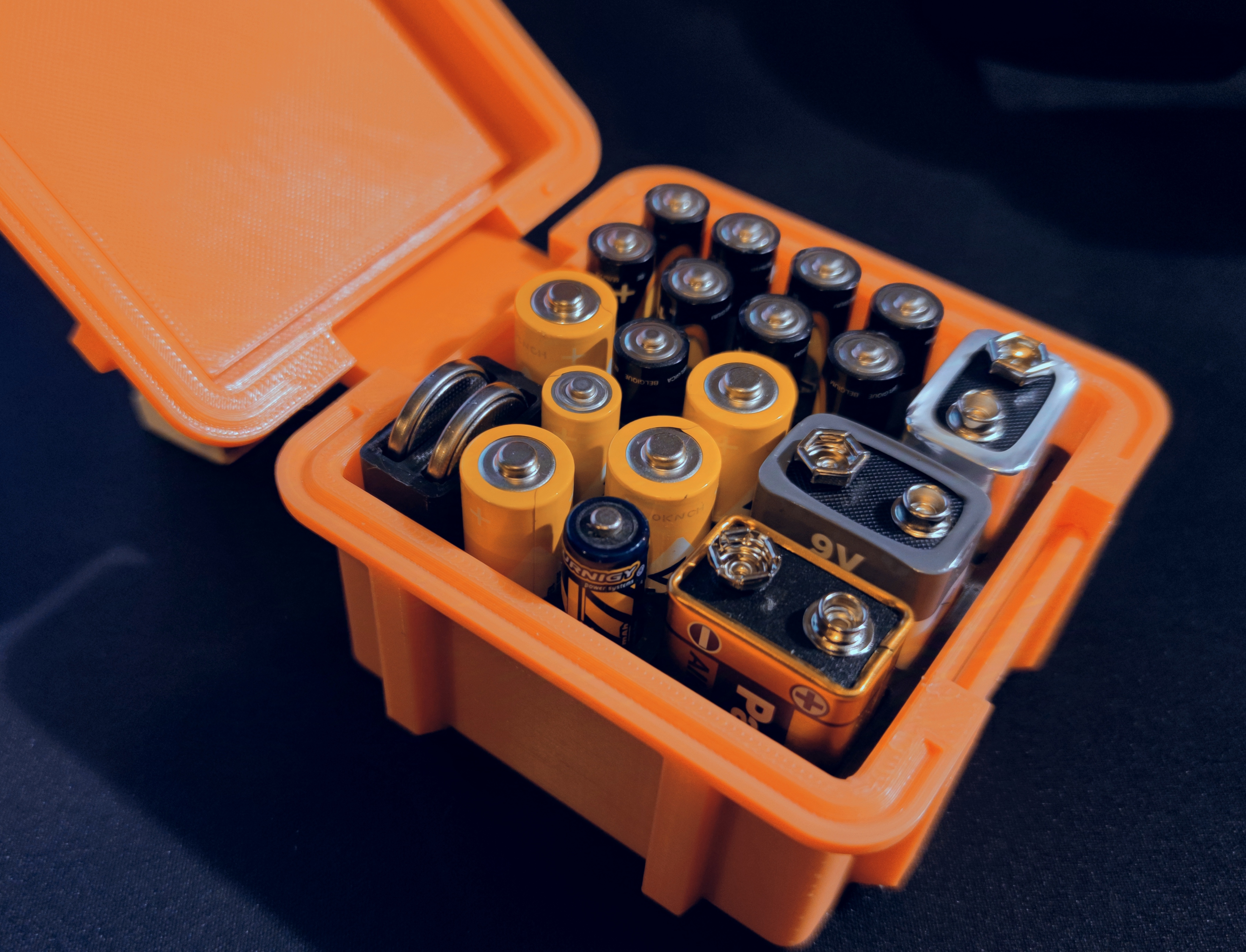 Battery box tray 3x 6LR61 aka 1604A aka MN1604 (9V) + 11x AAA + 4x AA + 2x CR2032