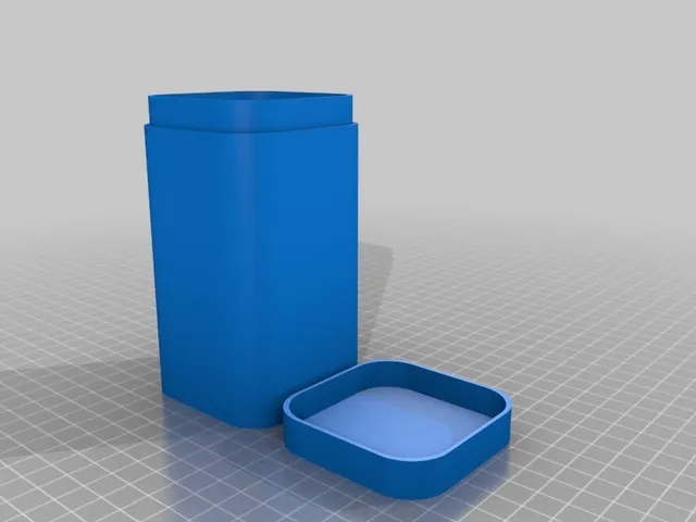 Rounded rectangular containers with lid
