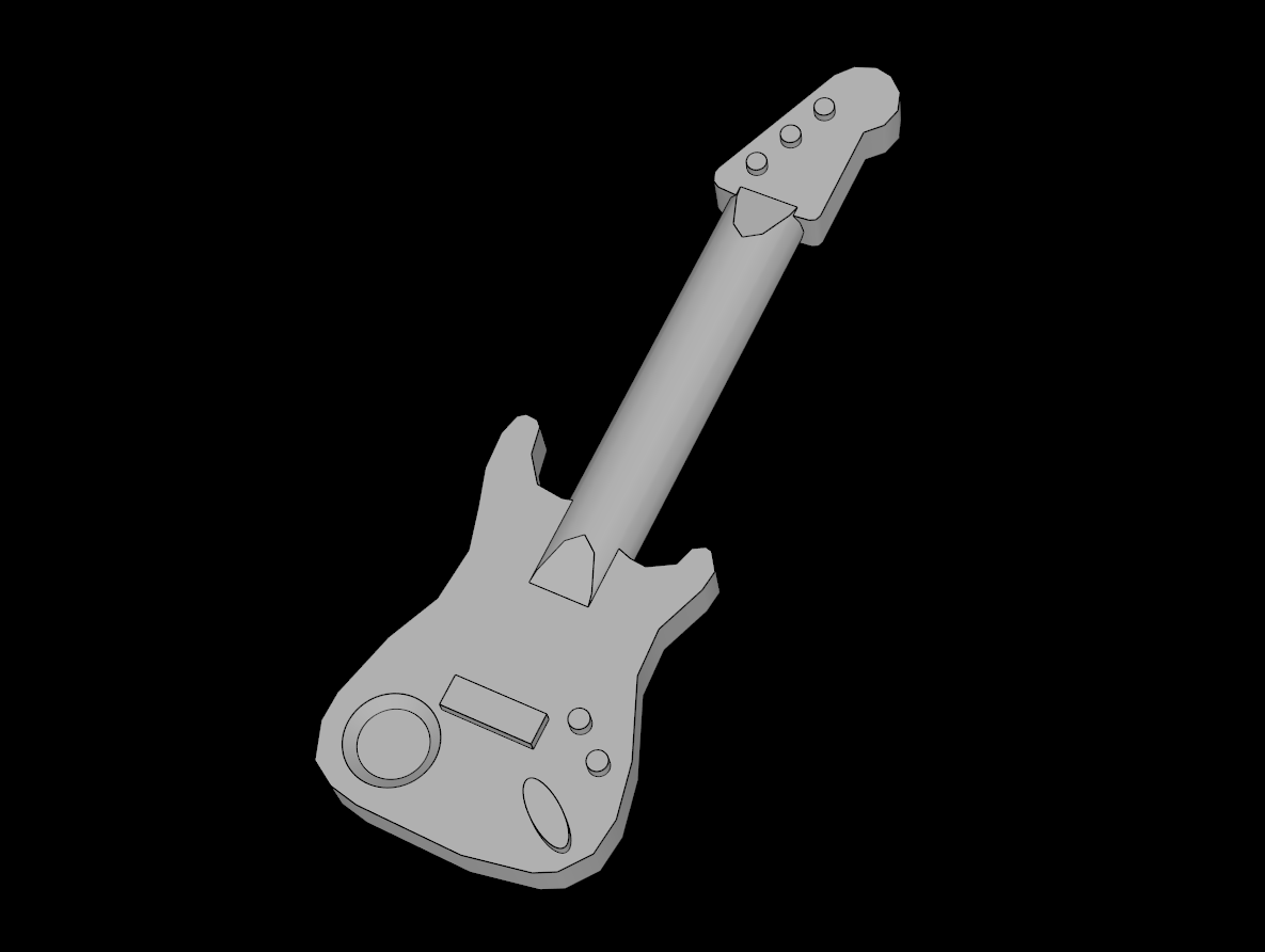 Lego Compatible (11640.dat) Minifig Electric Guitar Classic