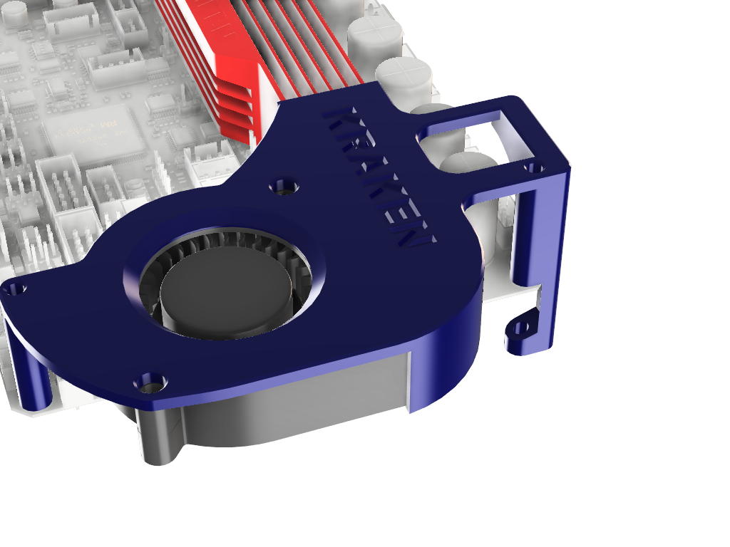 BTT Kraken driver fan (modified with cable anchor and 10mm offset)