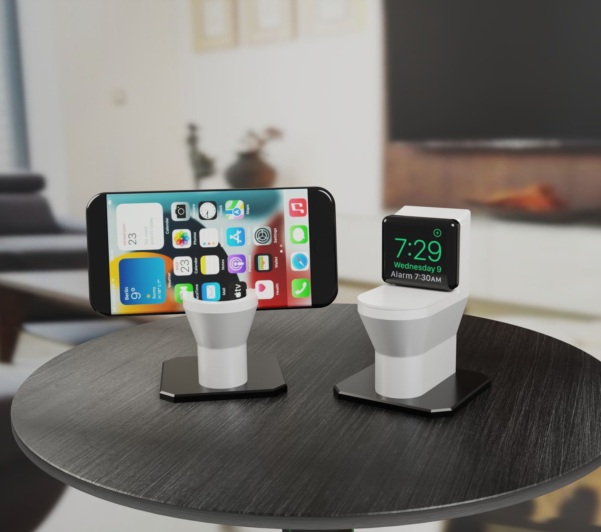 Toilet Charging Dock for Apple watch and iPhone