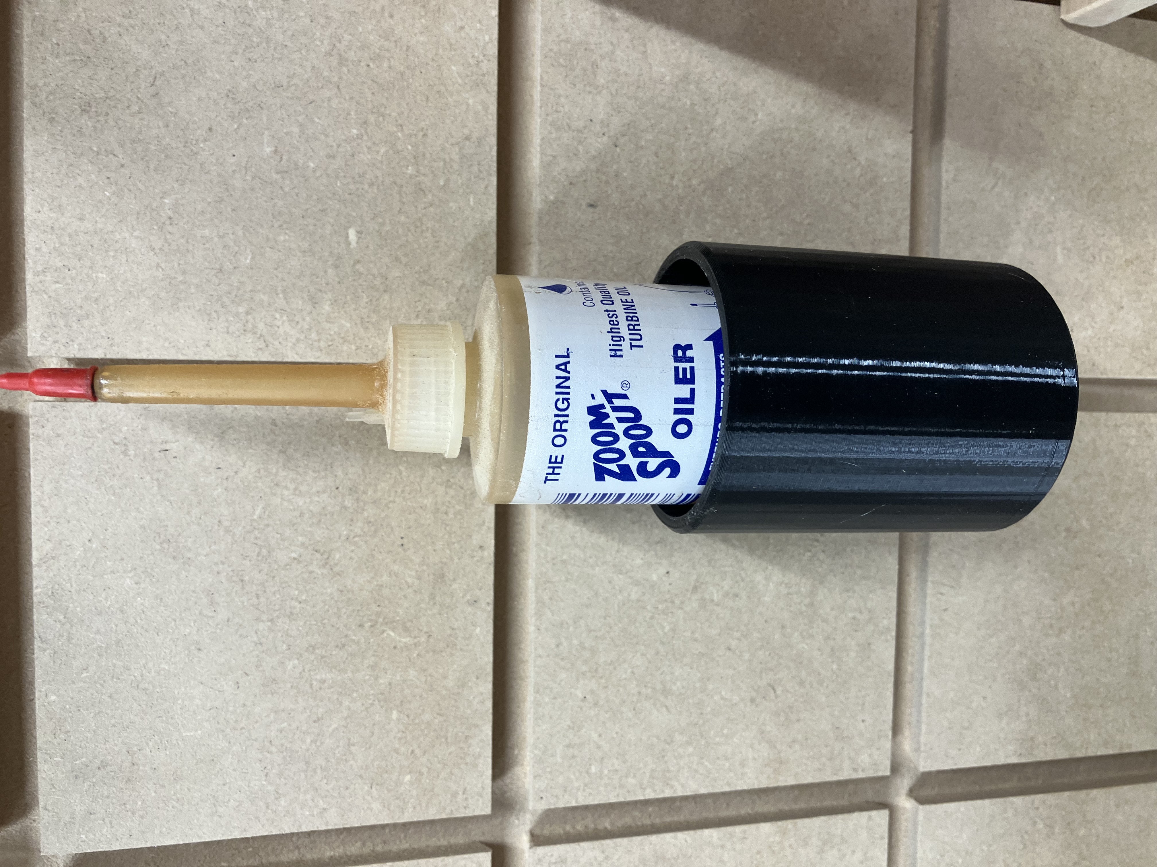 Oil holder for Shopsmith