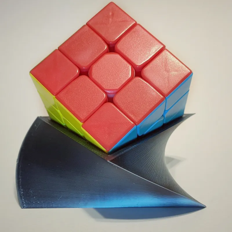 Rubik's Cube Stand 3D Printed With Logo 10 Different Colours 