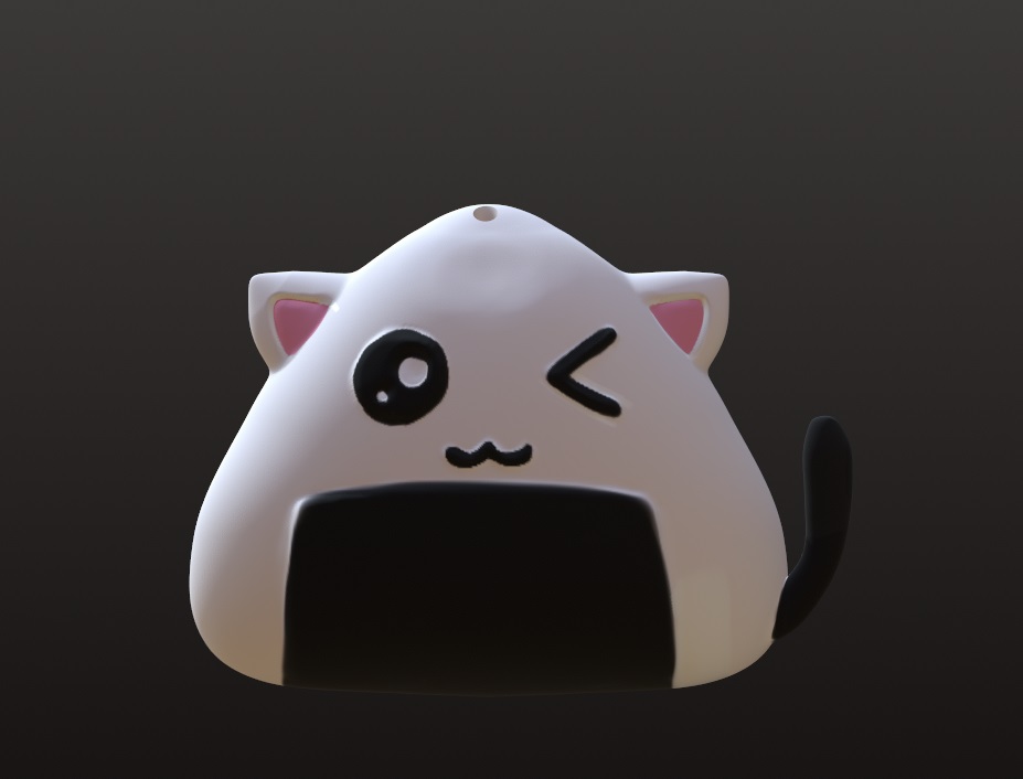 Onigiri gato llavero