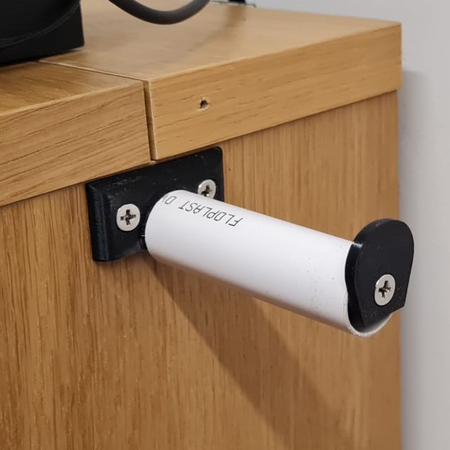 Low profile/friction filament spool holder for wall